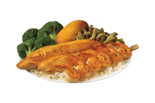 Grilled White Fish & Shrimp Skewer Meal at Captain D's