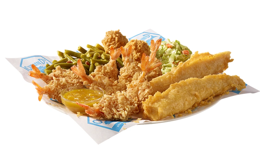 8 Piece Crispy Crunchy Shrimp & 2 Piece Fish Meal