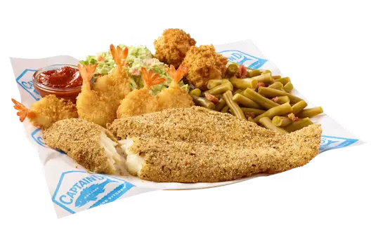 Country-Style Garlic & Herb White Fish Meal & Shrimp at Captain D's
